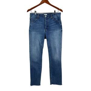 H&M Conscious Mom Cropped Raw Hem Jeans Size 8‎